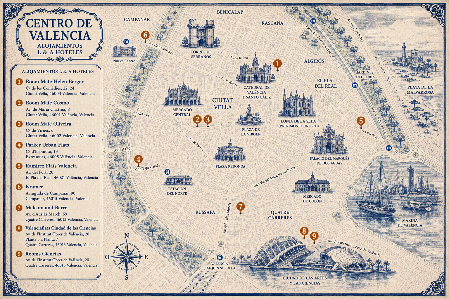 Plano de ubicación Room Mate Hotels